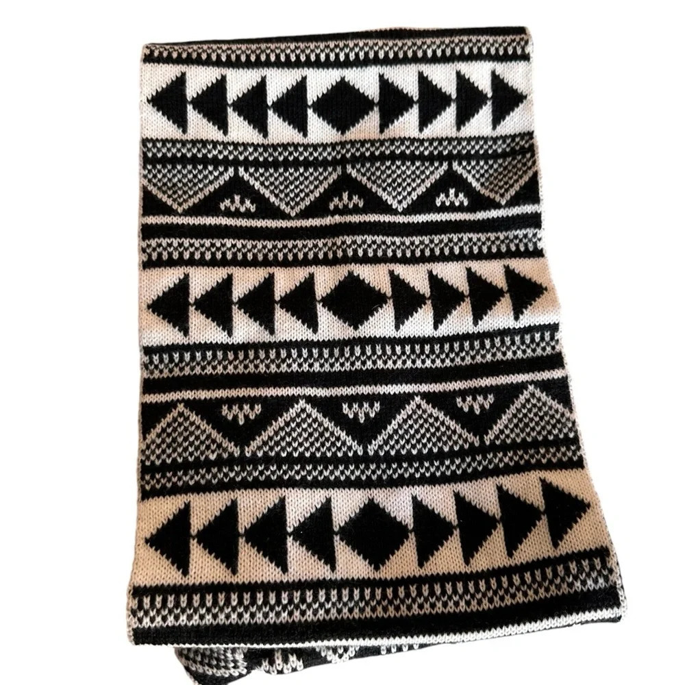 Black and Tan infinity scarf